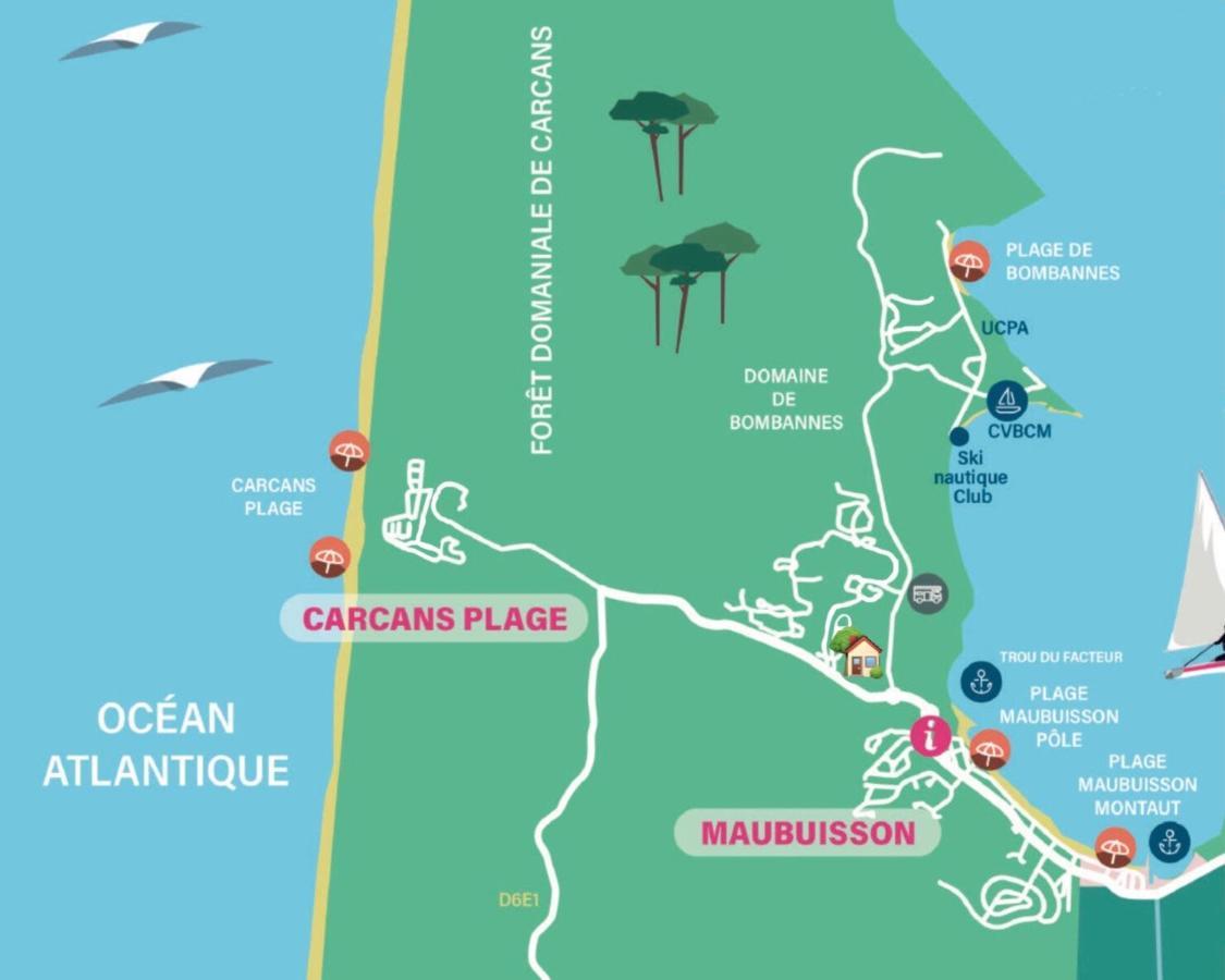 Apt Les Grands Pins, Entre Foret, Lac Et Ocean Carcans Exterior photo